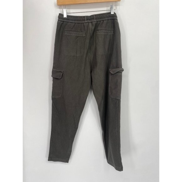Athleta Farallon Cargo Crop Elastic Waist Pockets Jogger Pants SIZE 4TALL - Picture 3 of 5